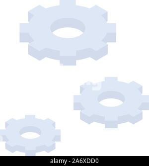 Gear wheel system icon, isometric style Stock Vector