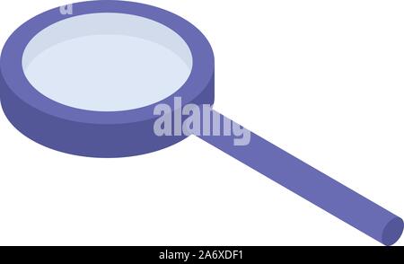 Magnify glass icon, isometric style Stock Vector