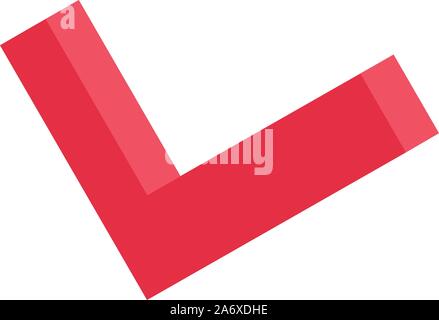 Red approved sign icon, isometric style Stock Vector
