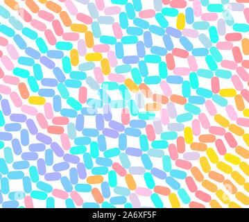 Abstract background with color ovals. Vector illustration for print, textile, fabric, package, wrapping or cover. Stock Vector
