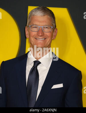 October 28, 2019, New York, New York, USA: Apple CEO,  TIM COOK attends the arrivals for the Apple TV's 'The Morning Show' held at Lincoln Center. (Credit Image: © Nancy Kaszerman/ZUMA Wire) Stock Photo