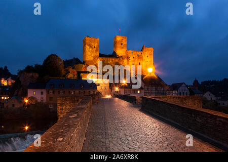 The castle Runkel in the town of the same name on the Lahn Stock Photo