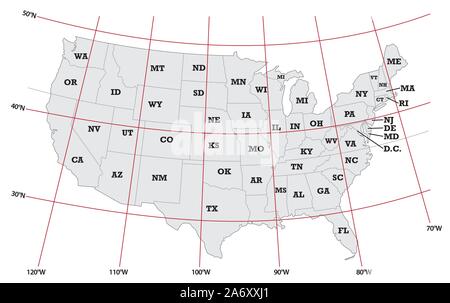 Map of the United States Stock Vector Image & Art - Alamy