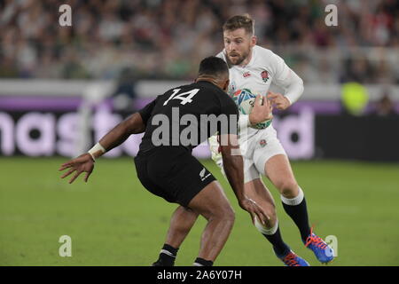 Elliot Daly of England during the 2019 Rugby World Cup semi-final match between England and New Zealand at the International Stadium Yokohama in Yokohama, Kanagawa, Japan on October 26, 2019. (Photo by FAR EAST PRESS/AFLO) Stock Photo