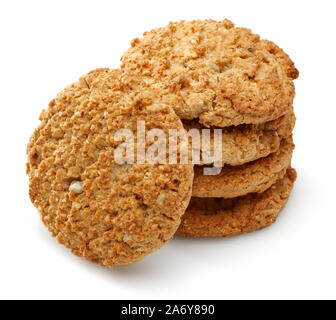 Sunflower seeds cookies isolated on white background Stock Photo