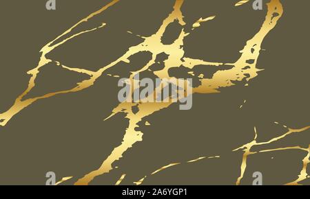 marble texture with gold pattern for background Stock Vector