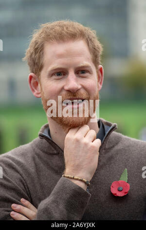 The Duke of Sussex during the launch of Team UK for the Invictus Games The Hague 2020 at the Honourable Artillery Company in London, as the 65-strong team of wounded, injured and sick service personnel, both serving and veterans, comes together for the first time. Stock Photo