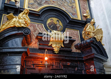 Krakow, Poland. 18th August, 2019. The baroque catholic Polish church of Saints Peter and Paul (Kosciol sw. Piotra i Pawla) in Krakow, Poland. Stock Photo