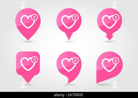 Favorites pin map icon. E-commerce sign. Map pointer. Map markers. Destination vector icon Stock Vector