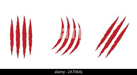 Animal monster claw scratches Stock Vector