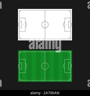 Football field templates Stock Vector