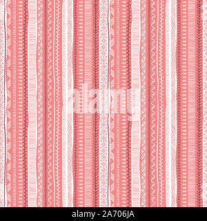 Fun and cute seamless pattern - hand drawn tribal background, great for textiles, packaging, wrapping, banners, wallpapers - vector surface design Stock Photo