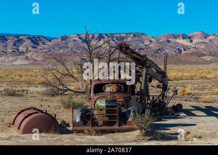 Old Water Drilling Rig in Capital Reef National Park, Utah Stock Photo