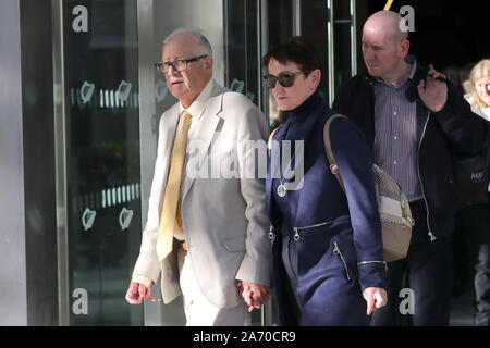 Patric and Geraldine Kriegel, the parents of murdered Ana Kriegel leave Central Criminal Court in Dublin, following a sentence hearing of the two schoolboys convicted of the murder of their 14-year-old daughter. Stock Photo