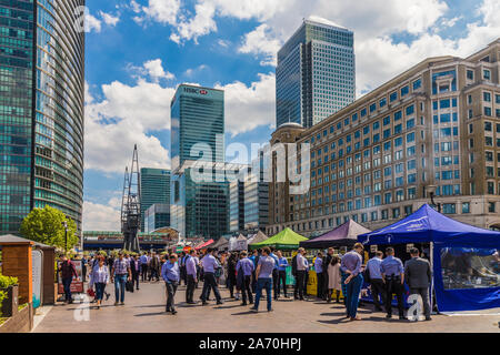 Canary Wharf in London Stock Photo