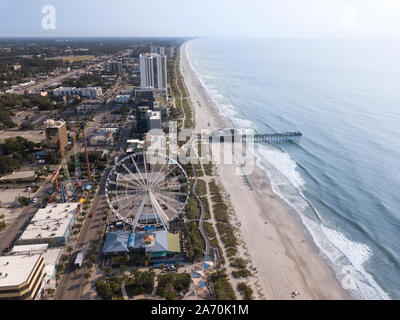 Aerial View of the Grand Strand of Myrtle Beach, South Carolina Stock ...