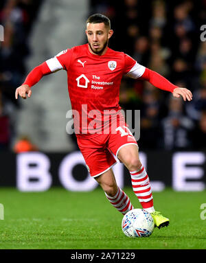 Barnsley's Conor Chaplin in action during the Sky Bet Championship match at The Hawthorns, West Bromwich. Stock Photo