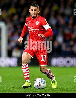 Barnsley's Conor Chaplin in action during the Sky Bet Championship match at The Hawthorns, West Bromwich. Stock Photo