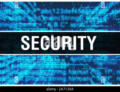 Coding background concept for online security. Computer technology ...