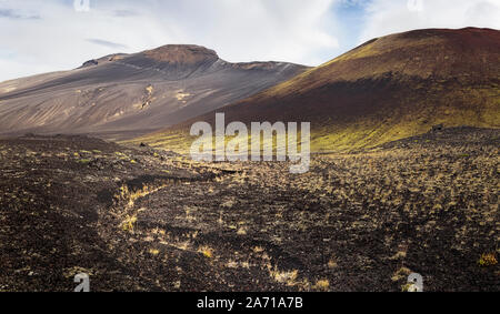 Extreme Volcanic Landscape in the Highlands, Iceland Stock Photo