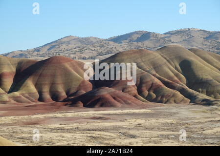 The raw beauty of the painted hills in Central Oregon, one of Oregon's seven wonders. Stock Photo