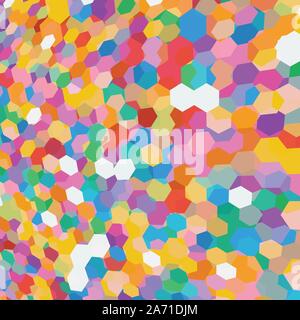 Abstract background with colorful hex polygons Stock Vector