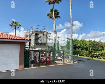 Ft. Pierce, FL/USA-10/28/19:An HVAC Chiller keeping a condo building cool in Florida. Stock Photo