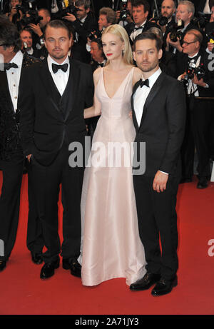 CANNES, FRANCE. May 15, 2013: Leonardo DiCaprio, Carey Mulligan & Tobey Maguire at the premiere of their movie 'The Great Gatsby' the opening movie of the 66th Festival de Cannes. © 2013 Paul Smith / Featureflash Stock Photo