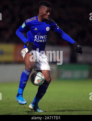 Leicester City's Kelechi Iheanacho during the Carabao Cup Fourth Round match at the Pirelli Stadium, Burton. Stock Photo