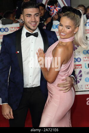 Tommy Fury and Molly-Mae Hague on the red carpet at The Daily Mirror Pride of Britain Awards, in partnership with TSB, at the Grosvenor House Hotel, Park Lane. Stock Photo