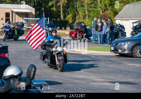 Bikers talking Stock Photo
