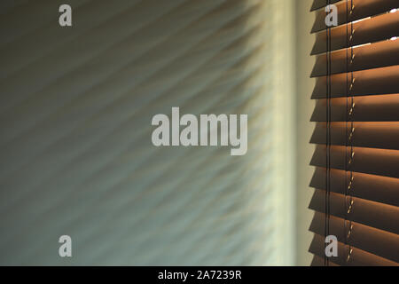 Sunlight coming through blinds Stock Photo
