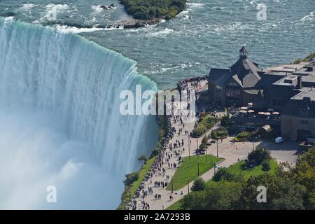 Niagara Falls on the boarder between the United States of America and Canada Stock Photo