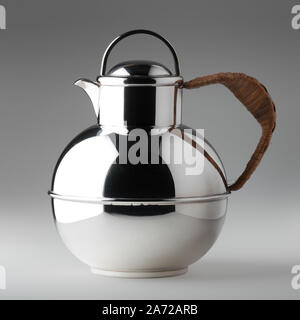Silver Jersey/Guernsey milk can or jug with spout Stock Photo