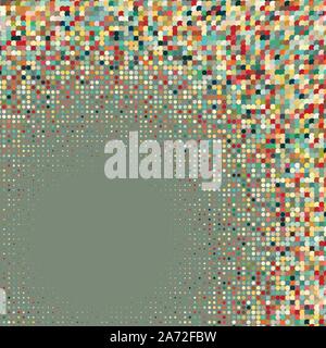 Flat colored ornament with retro halftone dots Stock Vector