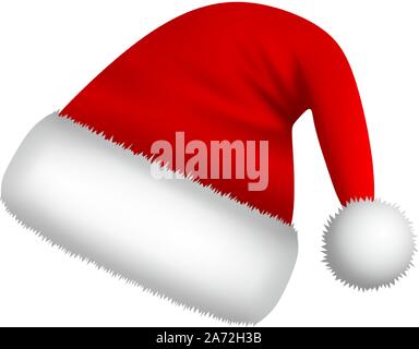 isolated santa claus hat illustration Stock Vector