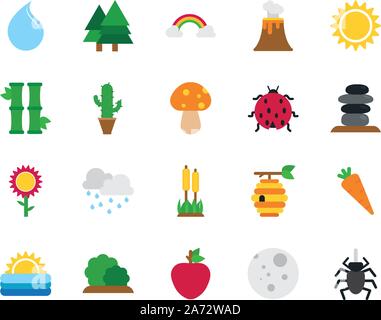 four season weather related icons set vector illustration Stock Vector ...