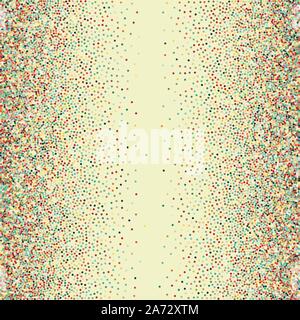 Flat colored ornament with retro halftone dots Stock Vector