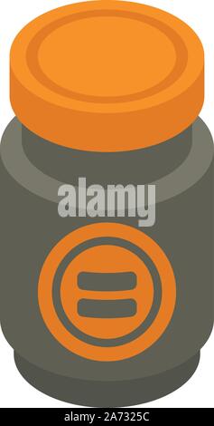 Pepper jar icon, isometric style Stock Vector