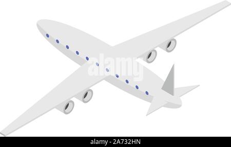 Turkish airplane icon, isometric style Stock Vector