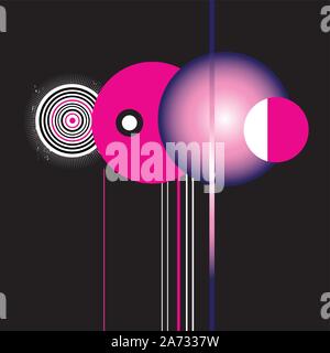 Abstract multicolored background with geometric objects Stock Vector