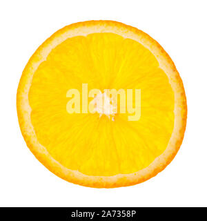 A slice of orange isolated on white background Stock Photo