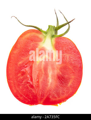 inner of sliced tomato Stock Photo