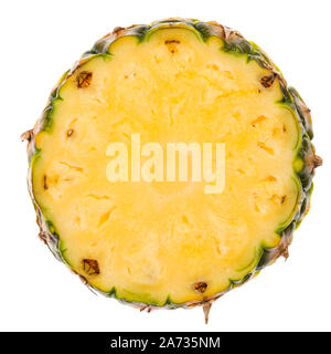 Pineapple slice isolated on white background Stock Photo