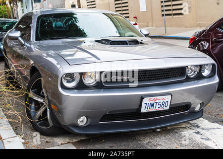 Oct 16, 2019 San Francisco / CA / USA - Frontal view of Dodge Challenger Shaker vehicle Stock Photo