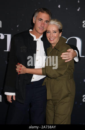 October 29, 2019, New York, New York, USA: Actor/producer EMMA THOMPSON with her husband GREG WISE at the arrivals for the New York Premiere of 'Last Christmas' held at AMC Lincoln Square 13. (Credit Image: © Nancy Kaszerman/ZUMA Wire) Stock Photo