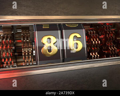 3D Number 86 eighty six lively colours Stock Photo - Alamy