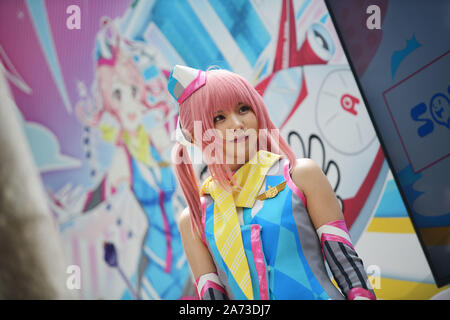 Singapore. 30th Oct, 2019. Japanese cosplayer Enako attends the C3 Anime Festival Asia (AFA) press conference held at Singapore's Jewel Changi on Oct. 30, 2019. The C3 AFA Singapore will be held at Suntec City Convention and Exhibition Centre from Nov. 29 to Dec. 1. Credit: Then Chih Wey/Xinhua/Alamy Live News Stock Photo