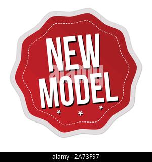 New model label or sticker on white background, vector illustration Stock Vector