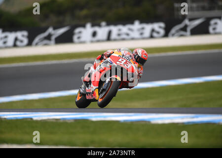 MotoGP Marc Marquez, Repsol Honda Team.   MotoGP Pramac Generac Australian Motorcycle Grand Prix 2019 Phillip Island Grand Prix Circuit, Victoria, Aus Stock Photo